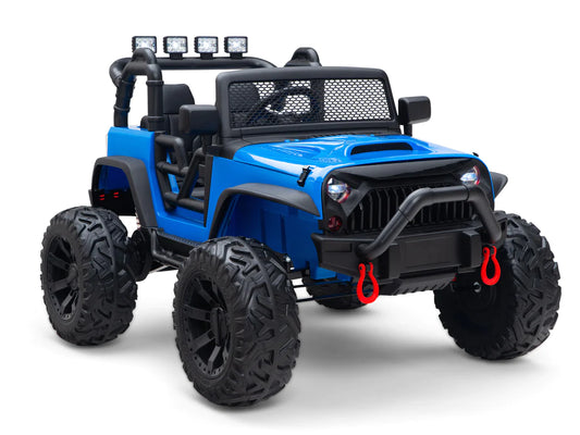 Camioneta Montable Nighthawk Azul para Niños con Batería de 24V y Control Remoto