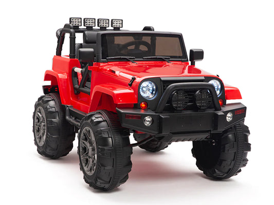 Camioneta para Niños 12V con Control Remoto R/C, Luces y Radio - Rojo