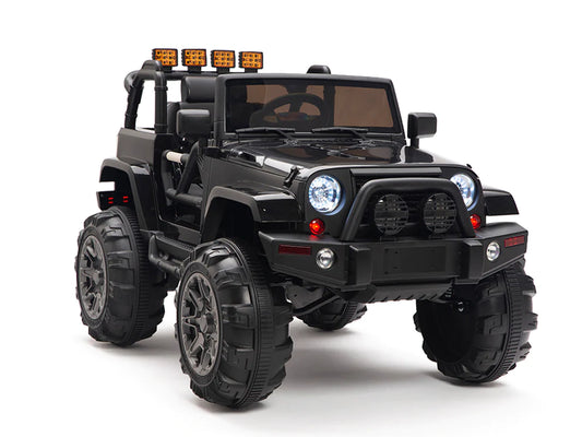 Camioneta para Niños 12V con Control Remoto R/C, Luces y Radio - Negro