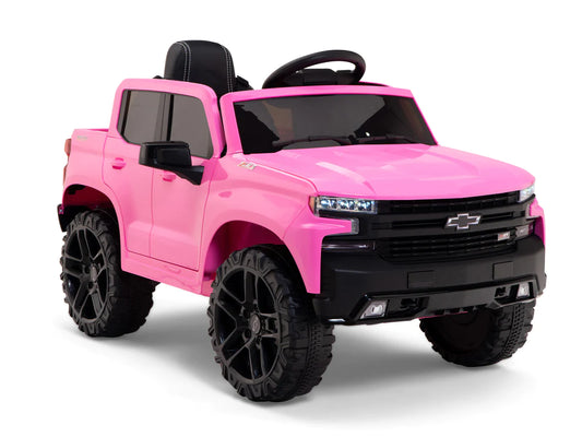 Camioneta Chevrolet Silverado Rosa para Niños de 12V con Control Remoto