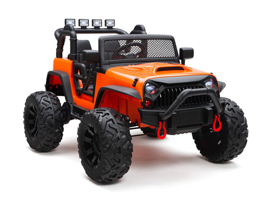 Camioneta Montable Nighthawk Naranja para Niños con Batería de 24V y Control Remoto