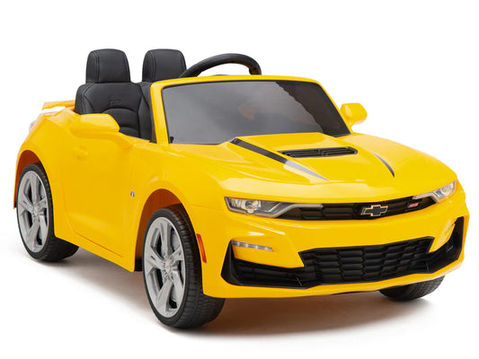 Coche Montable Eléctrico Chevy Camaro SS Amarillo 12V Niños