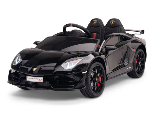 Coche Montable Eléctrico Lamborghini Aventador SVJ Negro 12V Niños