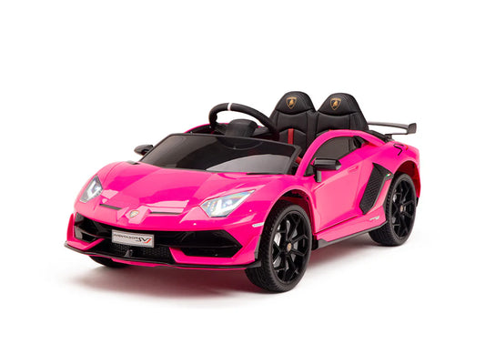 Coche Montable Eléctrico Lamborghini Aventador SVJ Rosa 12V Niños