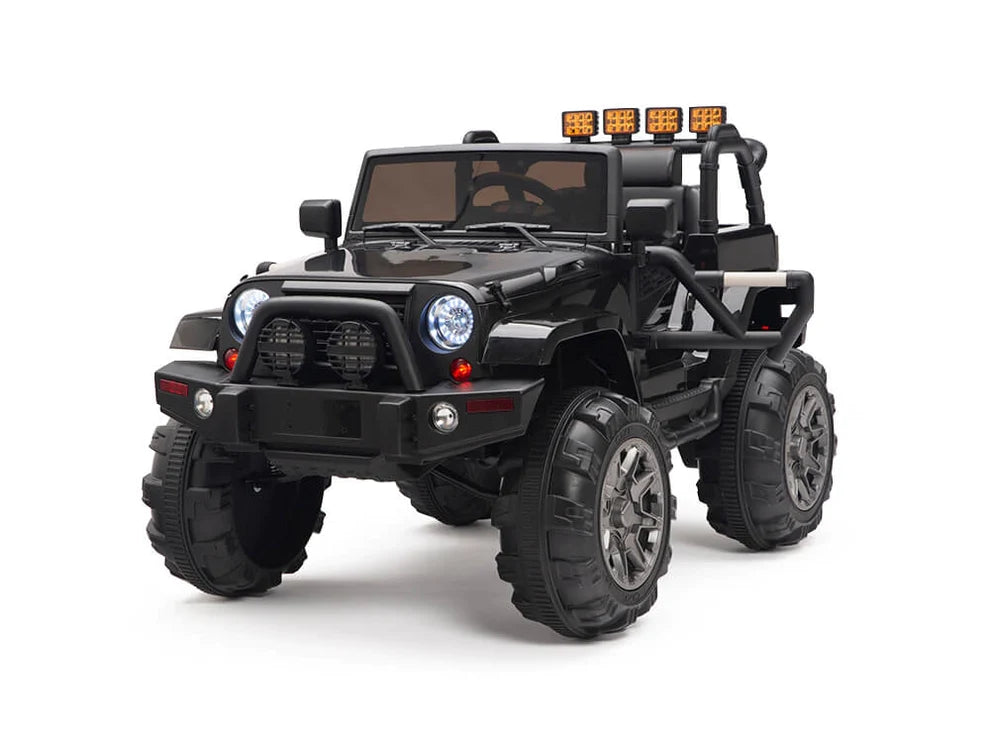 Camioneta para Niños 12V con Control Remoto R/C, Luces y Radio - Negro